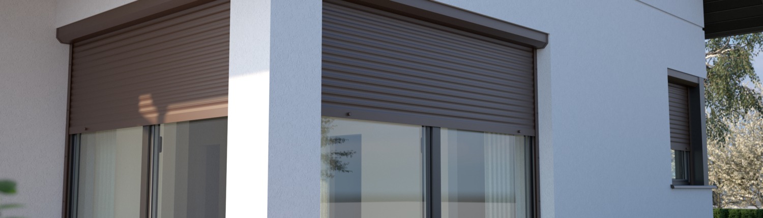 Window roller shutters Rollläden von außen